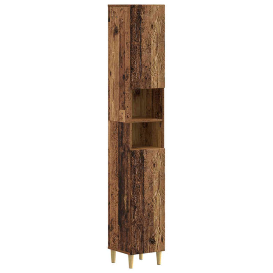 Bathroom Cabinet with Open Shelf DELFT Old Wood