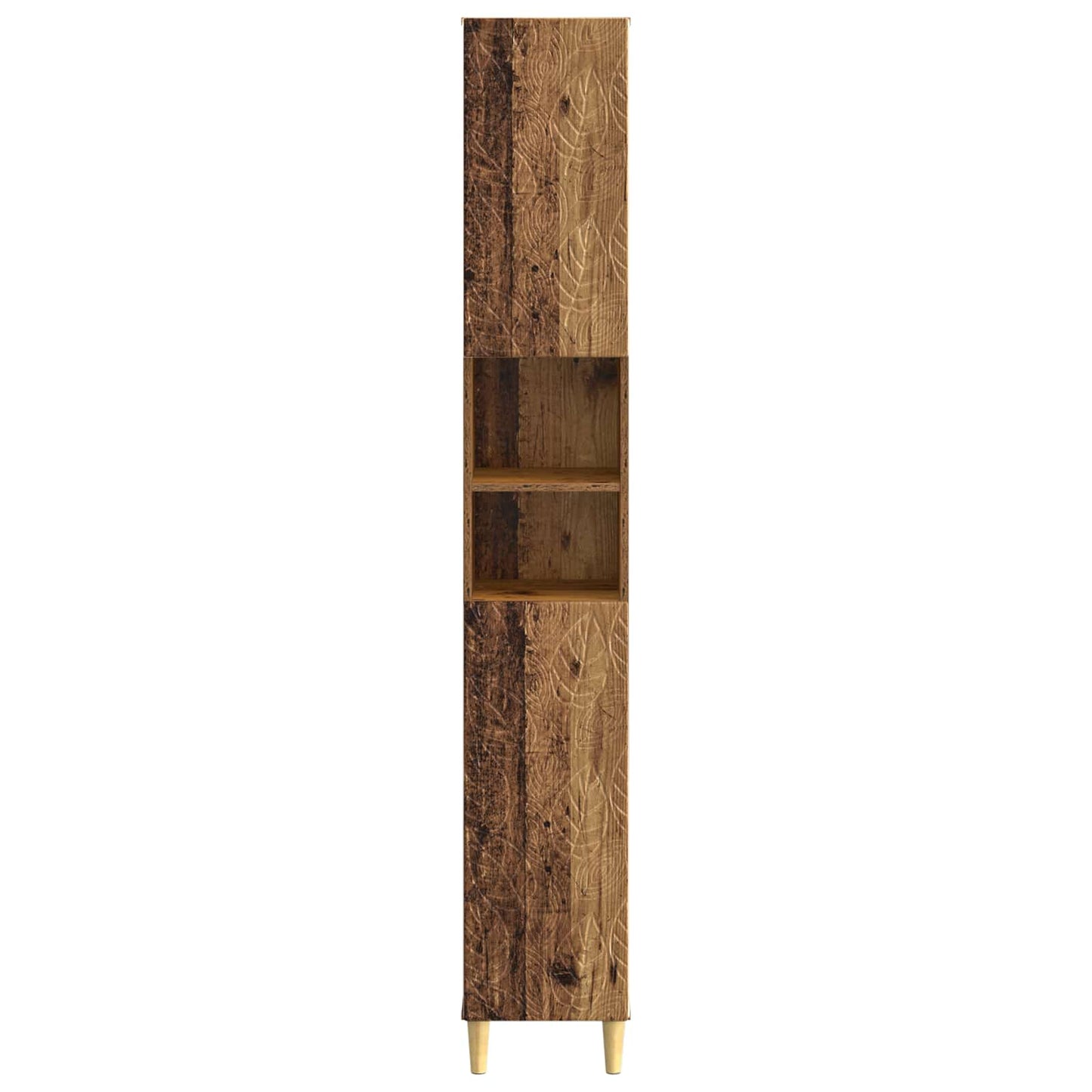 Bathroom Cabinet with Open Shelf DELFT Old Wood