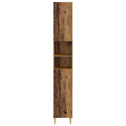 Bathroom Cabinet with Open Shelf DELFT Old Wood