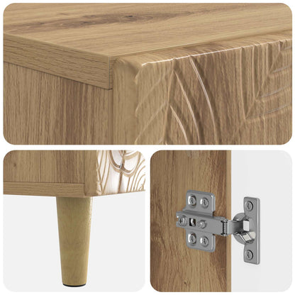 Bathroom Cabinet with Open Shelf DELFT Artisan Oak