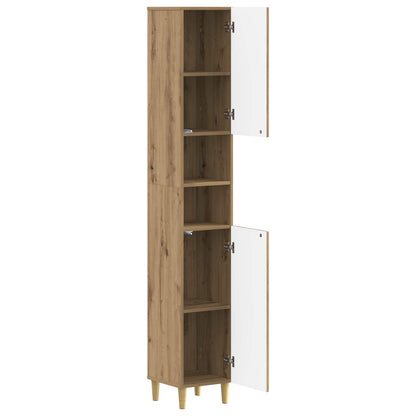 Bathroom Cabinet with Open Shelf DELFT Artisan Oak