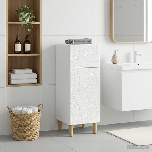 Bathroom Storage Cainet DELFT High Gloss White 30 x 31 x 80 cm