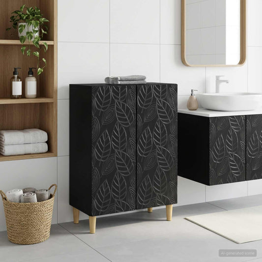 Bathroom Storage Cainet DELFT Black 59.5 x 31 x 80 cm