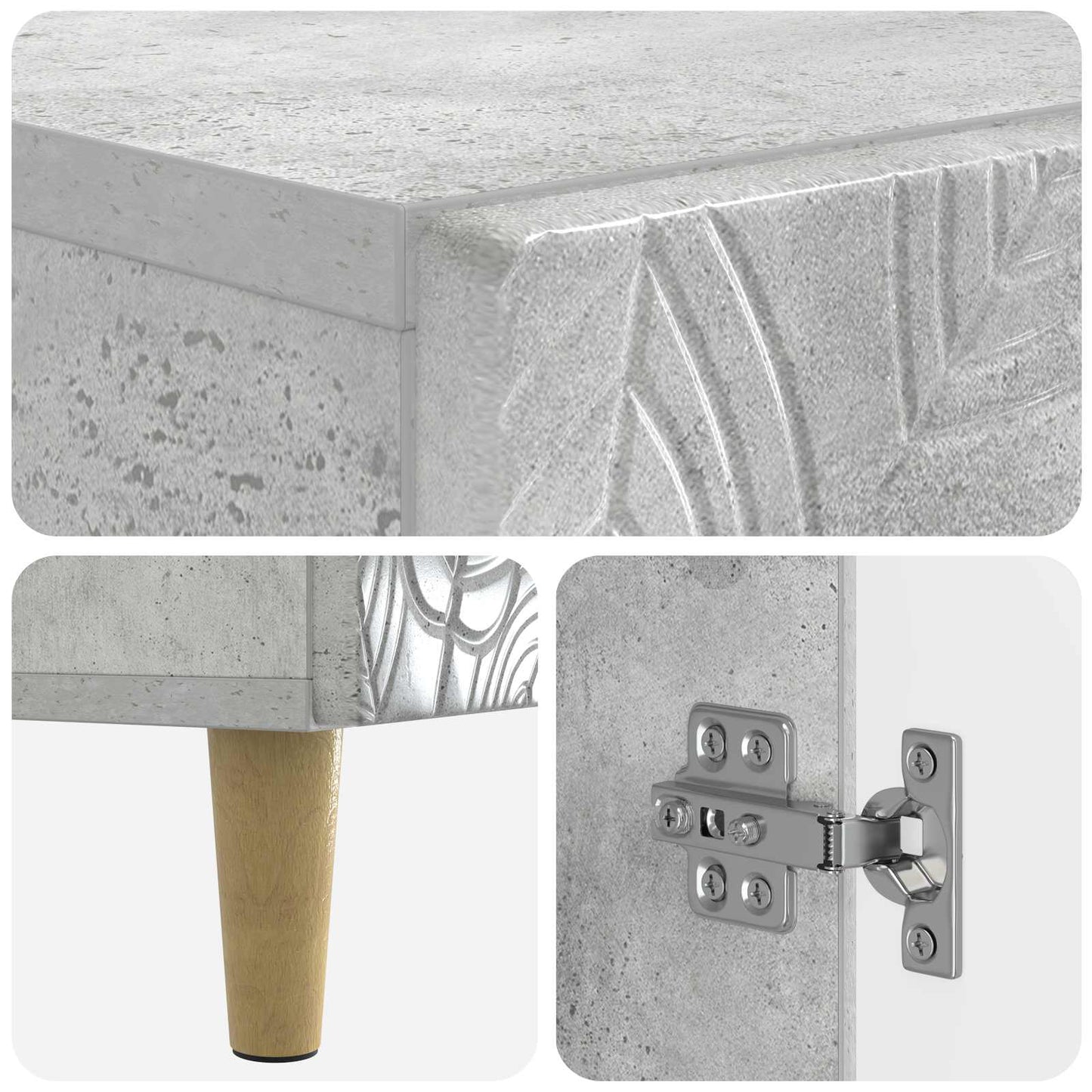 Bathroom Storage Cainet DELFT Concrete Grey 59.5 x 31 x 80 cm