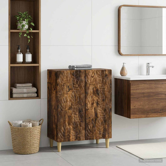 Bathroom Storage Cainet DELFT Smoked Oak 59.5 x 31 x 80 cm