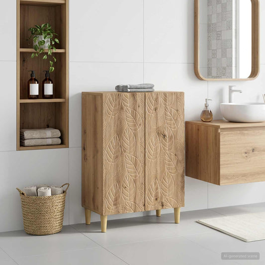 Bathroom Storage Cainet DELFT Artisan Oak 59.5 x 31 x 80 cm