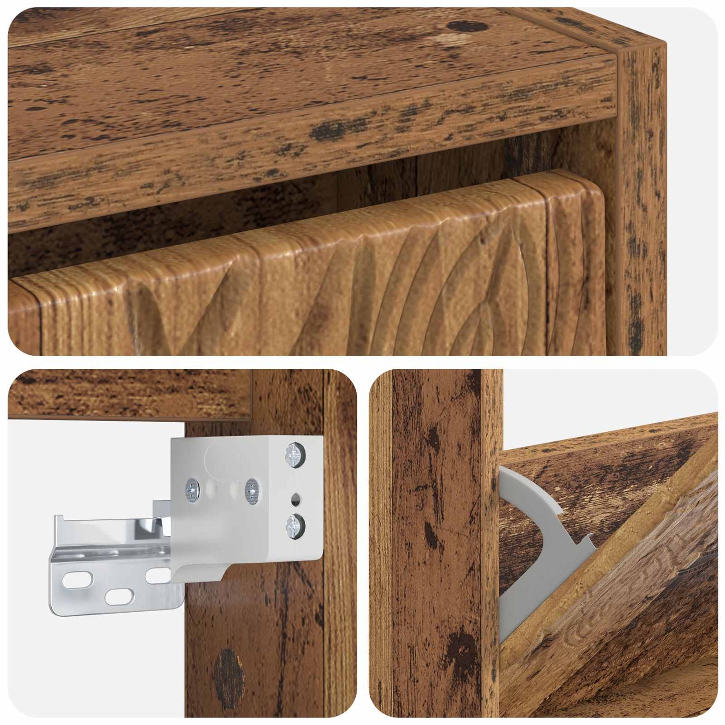 Wall-Mounted Shoe Cabinet DELFT 71 x 17 x 43 cm Engineered Wood