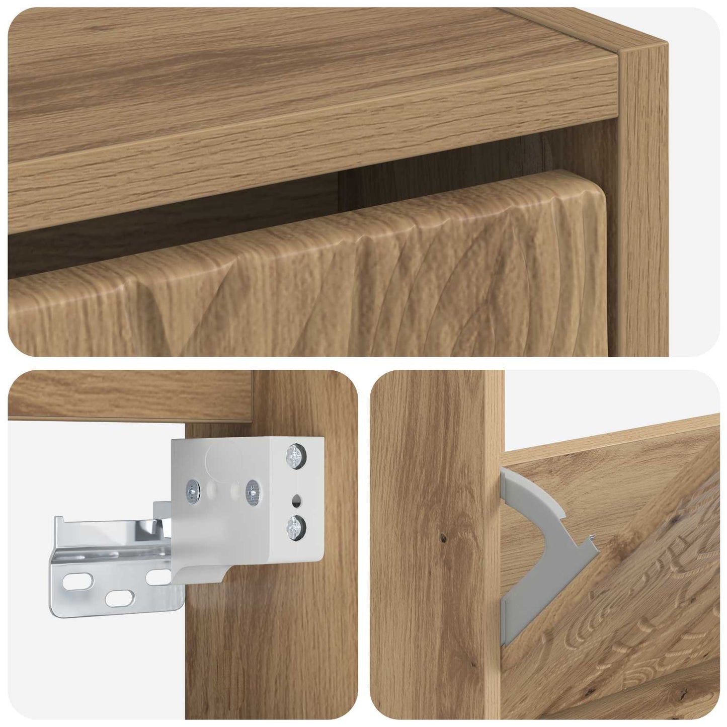 Wall-Mounted Shoe Cabinet DELFT 71 x 17 x 43 cm Engineered Wood