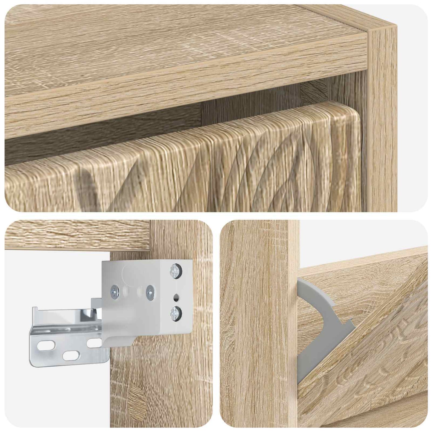 Wall-Mounted Shoe Cabinet DELFT 71 x 17 x 86 cm Engineered Wood