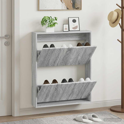 Wall-Mounted Shoe Cabinet DELFT 71 x 17 x 86 cm Engineered Wood