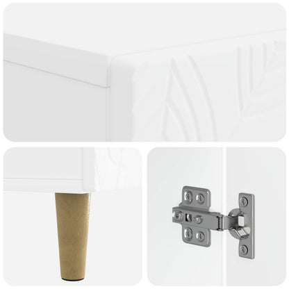 Shoe Cabinet DELFT 59.5 x 39.5 x 90 cm Engineered Wood White