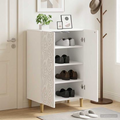 Shoe Cabinet DELFT 59.5 x 39.5 x 90 cm Engineered Wood White
