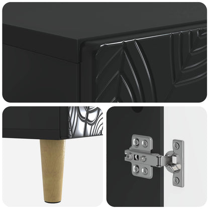 Shoe Cabinet DELFT 59.5 x 39.5 x 90 cm Engineered Wood Black