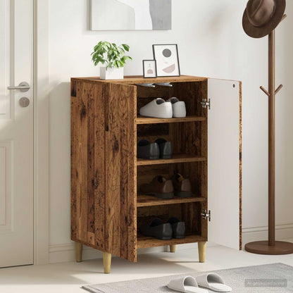 Shoe Cabinet DELFT 59.5 x 39.5 x 90 cm Engineered Wood Old Wood