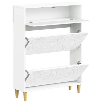 Shoe Cabinet DELFT 78 x 24 x 103 cm Engineered Wood White
