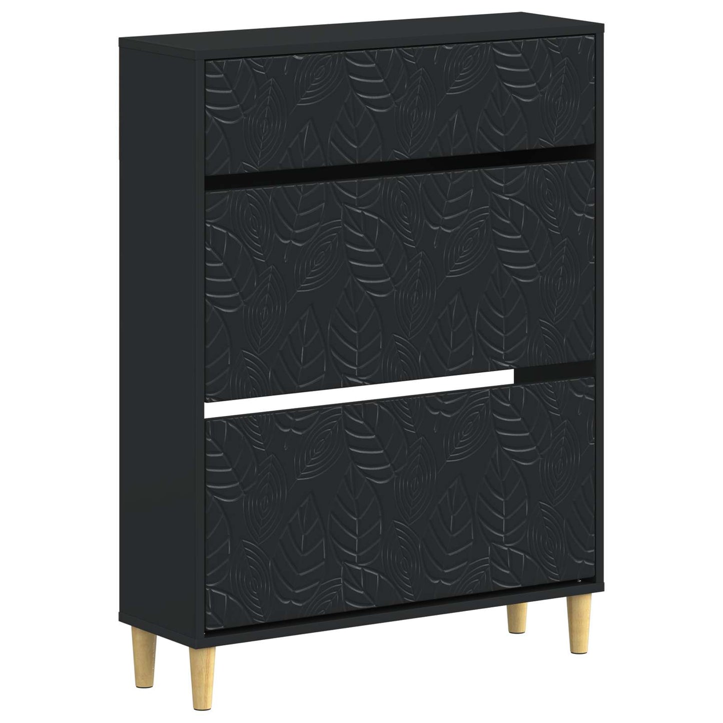Shoe Cabinet DELFT 78 x 24 x 103 cm Engineered Wood Black