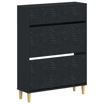 Shoe Cabinet DELFT 78 x 24 x 103 cm Engineered Wood Black
