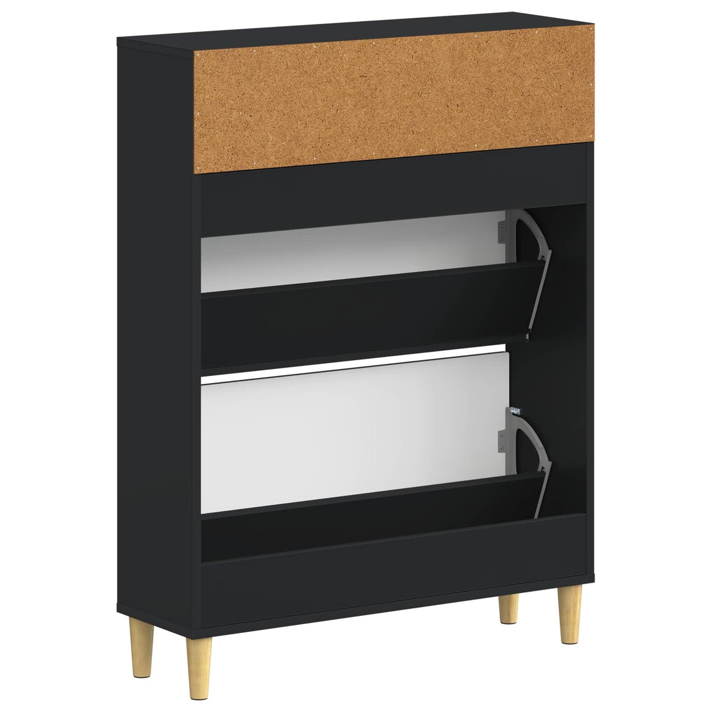Shoe Cabinet DELFT 78 x 24 x 103 cm Engineered Wood Black