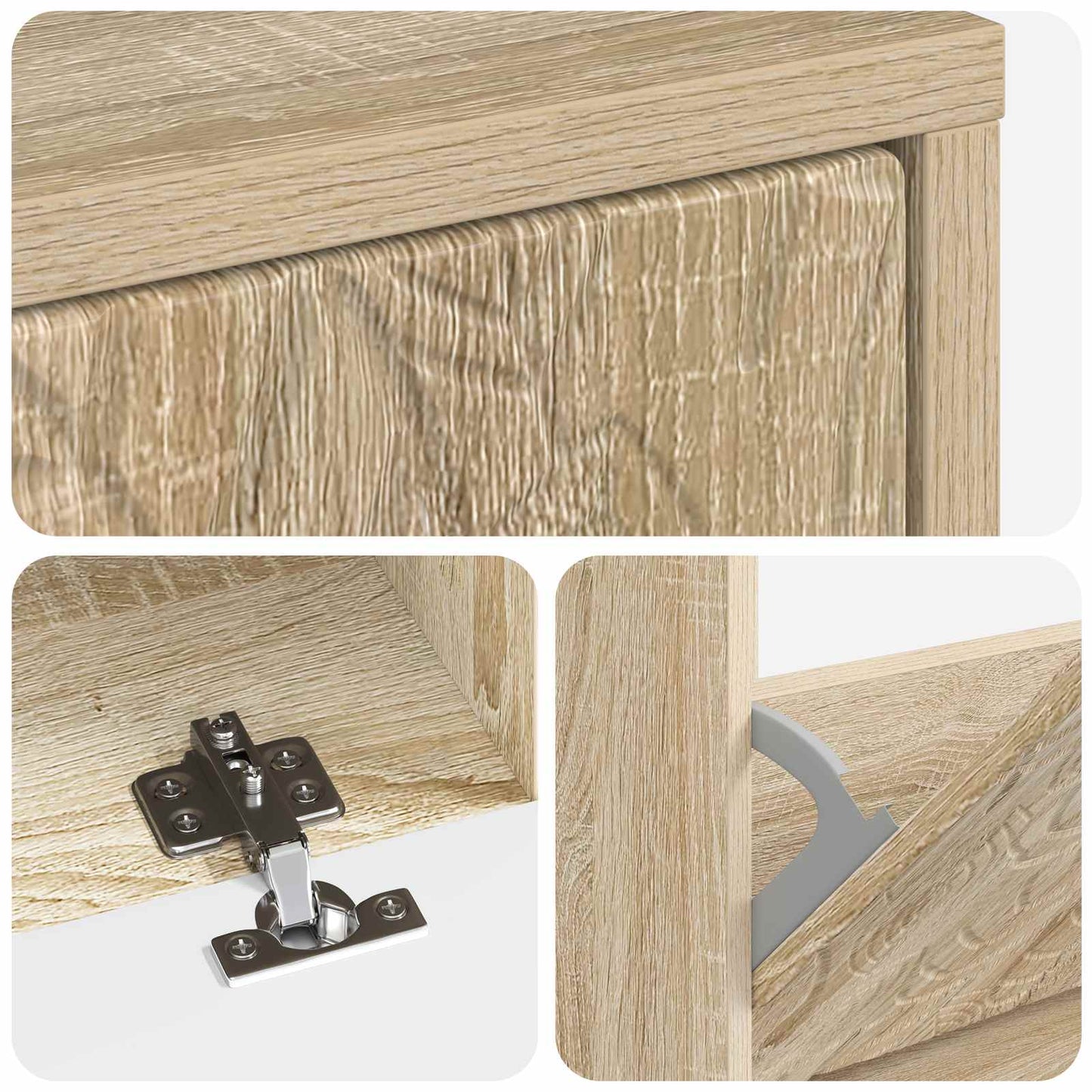 Shoe Cabinet DELFT 78 x 24 x 103 cm Engineered Wood Sonoma Oak