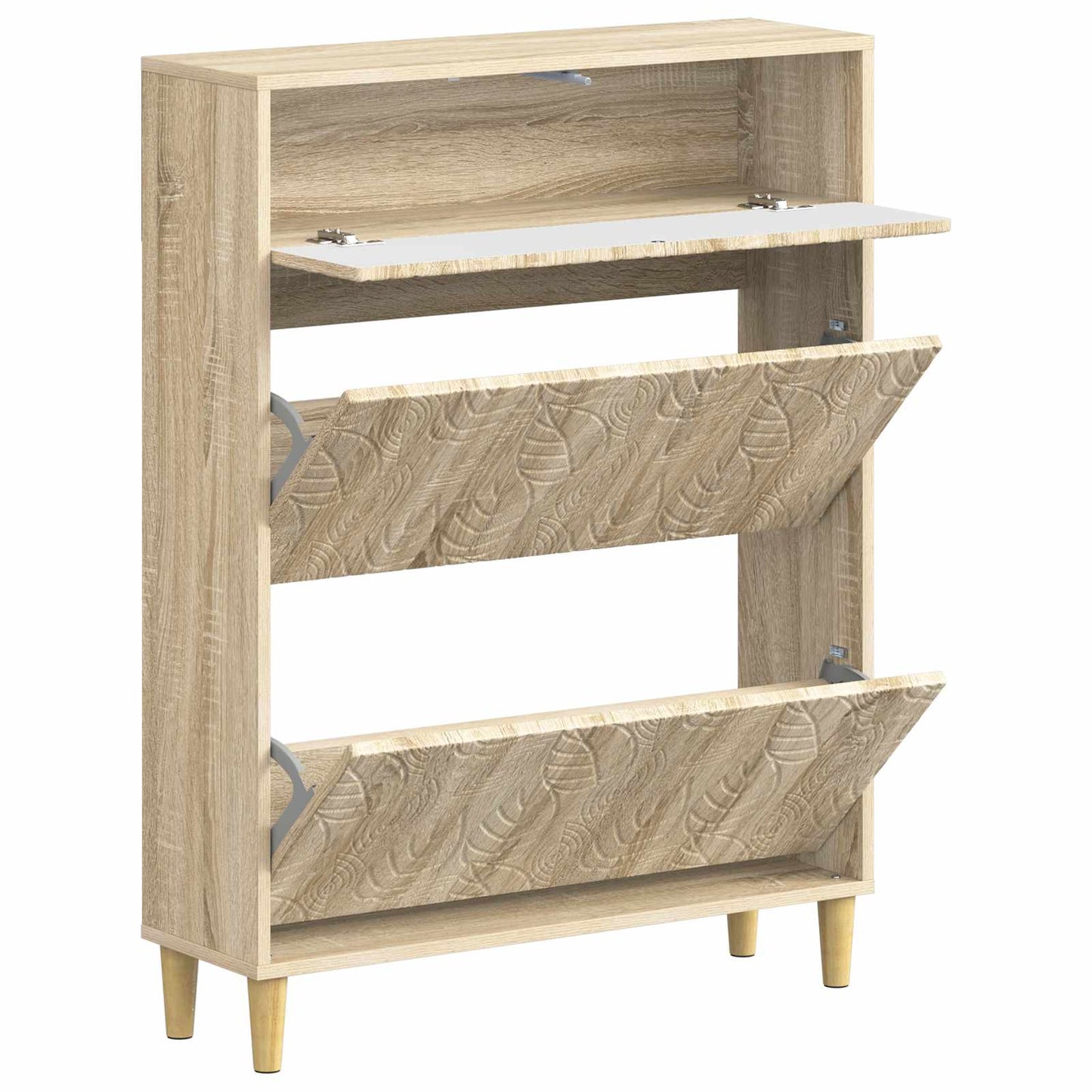 Shoe Cabinet DELFT 78 x 24 x 103 cm Engineered Wood Sonoma Oak