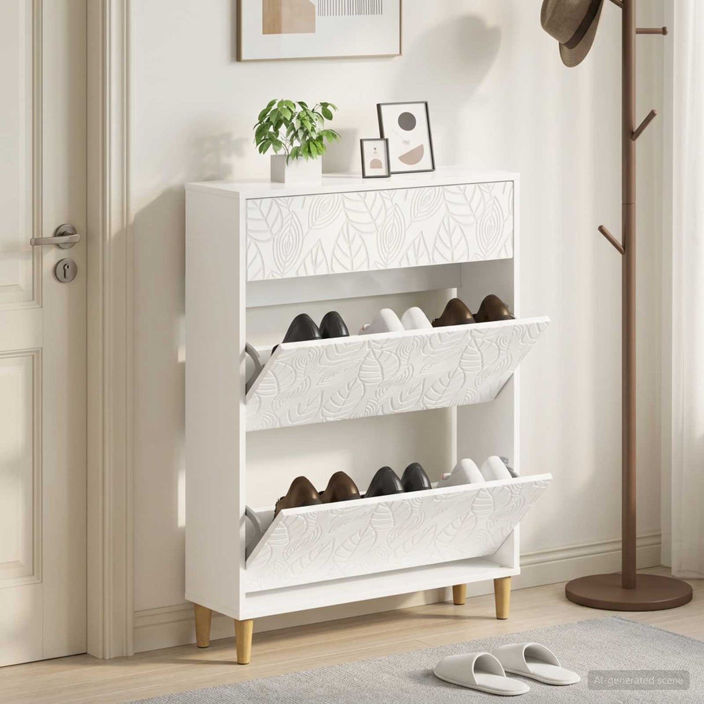 Shoe Cabinet DELFT 78 x 24 x 103 cm Engineered Wood