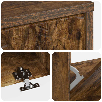 Shoe Cabinet DELFT 78 x 24 x 103 cm Engineered Wood Smoked Oak
