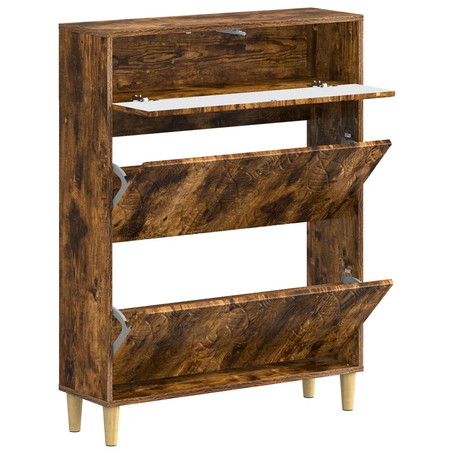 Shoe Cabinet DELFT 78 x 24 x 103 cm Engineered Wood Smoked Oak