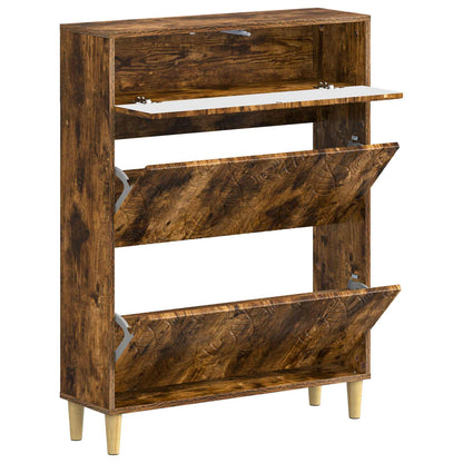 Shoe Cabinet DELFT 78 x 24 x 103 cm Engineered Wood Smoked Oak