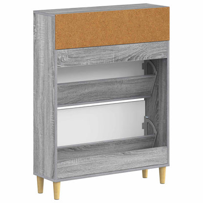 Shoe Cabinet DELFT 78 x 24 x 103 cm Engineered Wood Grey Sonoma