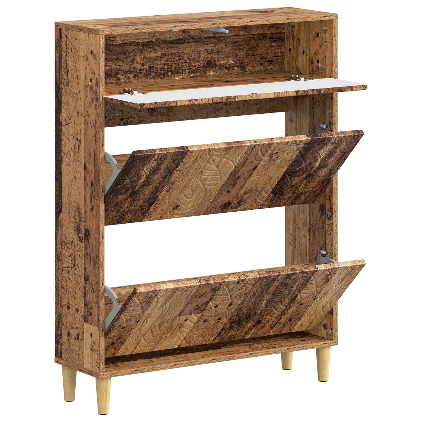 Shoe Cabinet DELFT 78 x 24 x 103 cm Engineered Wood Old Wood