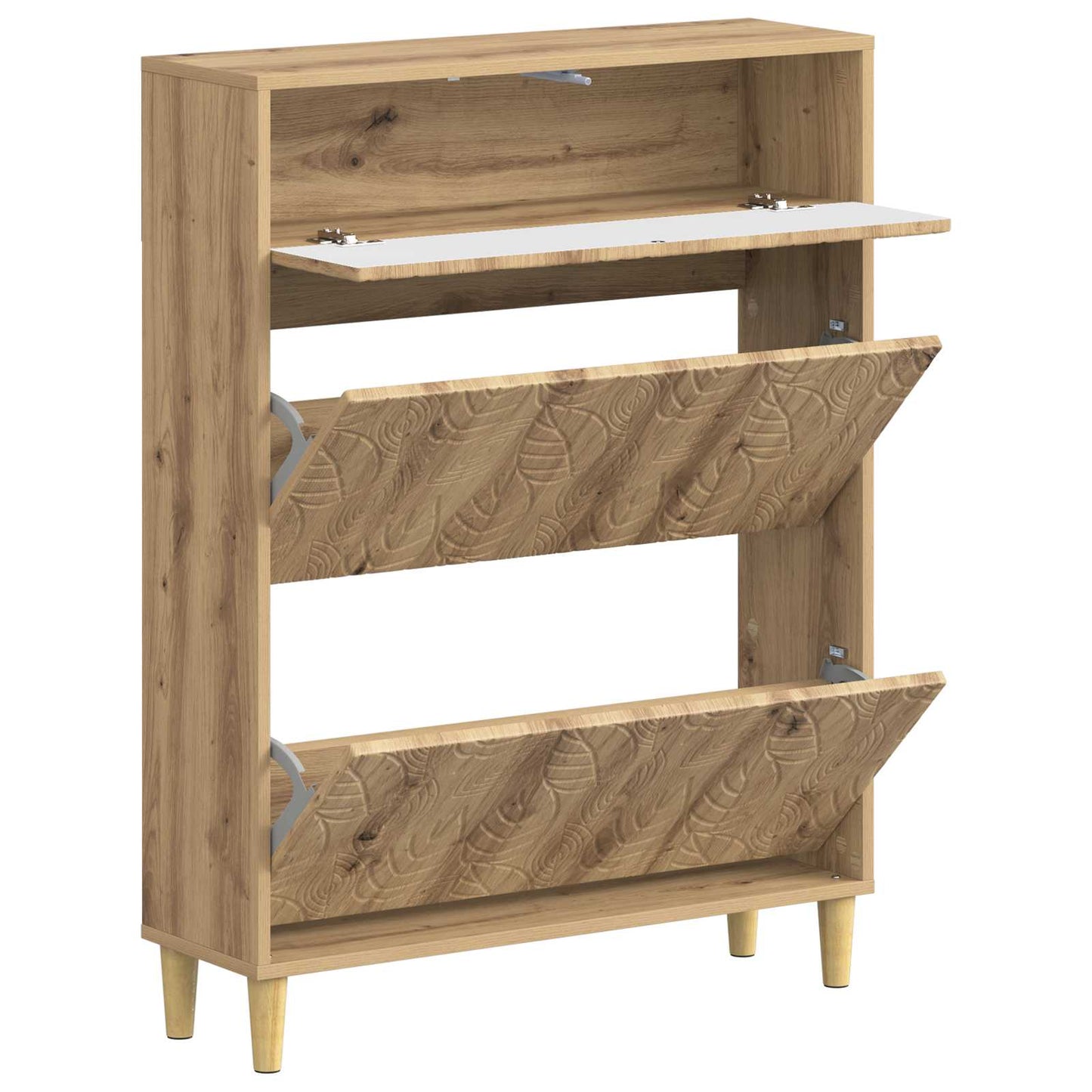 Shoe Cabinet DELFT 78 x 24 x 103 cm Engineered Wood Artisan Oak