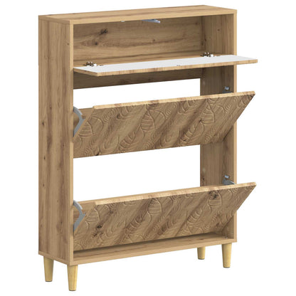 Shoe Cabinet DELFT 78 x 24 x 103 cm Engineered Wood Artisan Oak