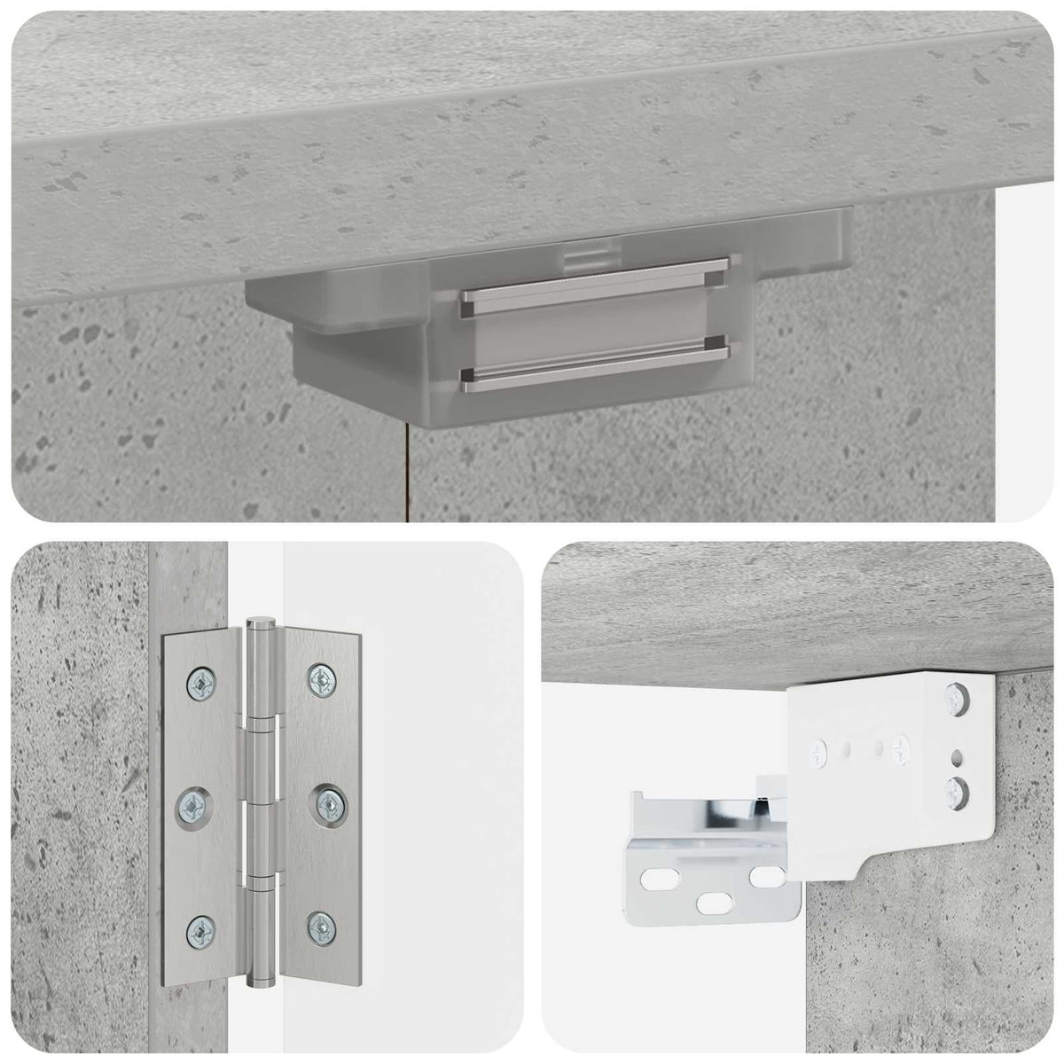 Dartboard Cabinet DELFT Concrete Grey 52.5 x 10.5 x 53.5 cm