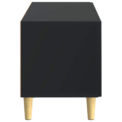 TV Cabinet Black Engineered Wood