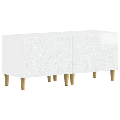 TV Cabinet High Gloss White Engineered Wood