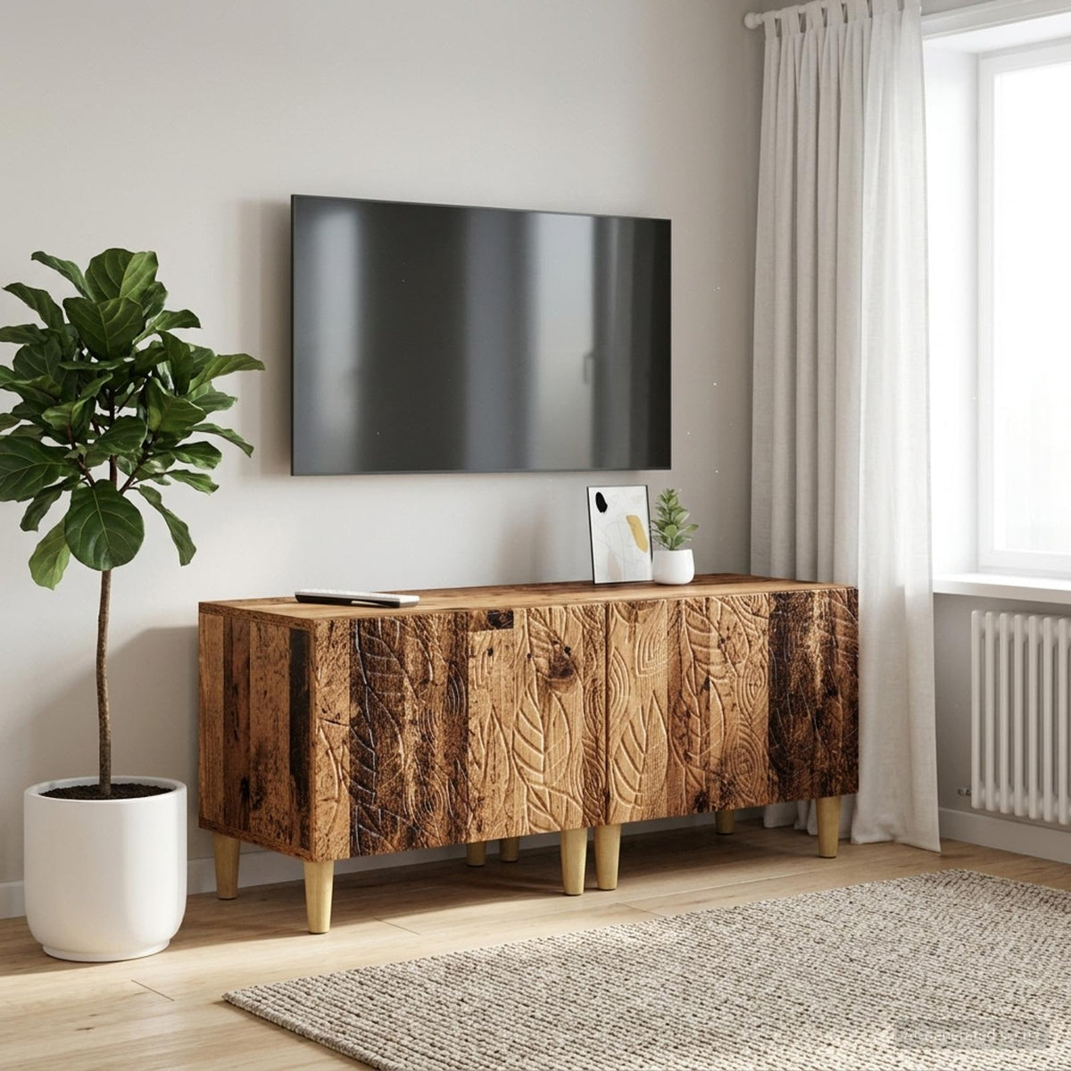 TV Cabinet Old Wood Engineered Wood