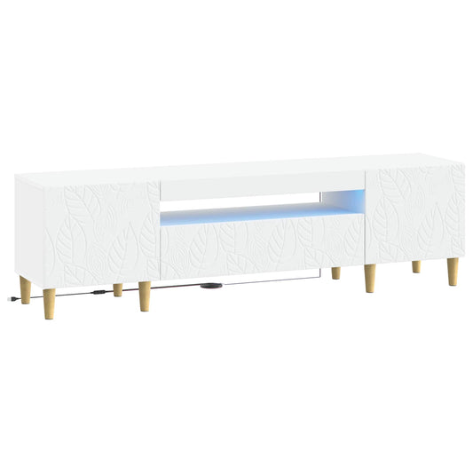 LED TV Cabinet DELFT 153 x 35 x 43 cm White Engineered Wood