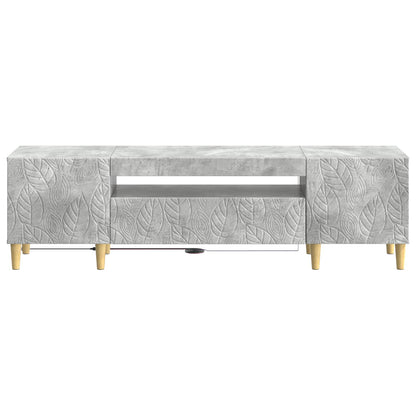 LED TV Cabinet Concrete Grey Engineered Wood