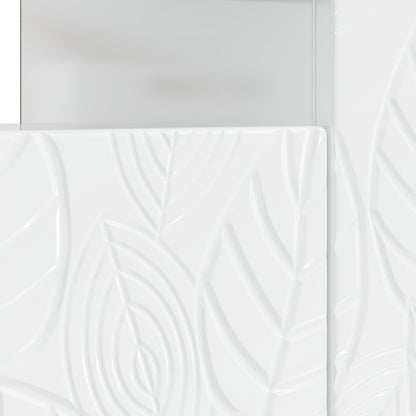 LED TV Cabinet High Gloss White Engineered Wood