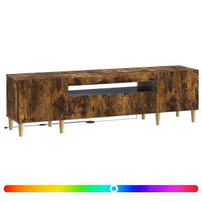 LED TV Cabinet Smoked Oak Engineered Wood