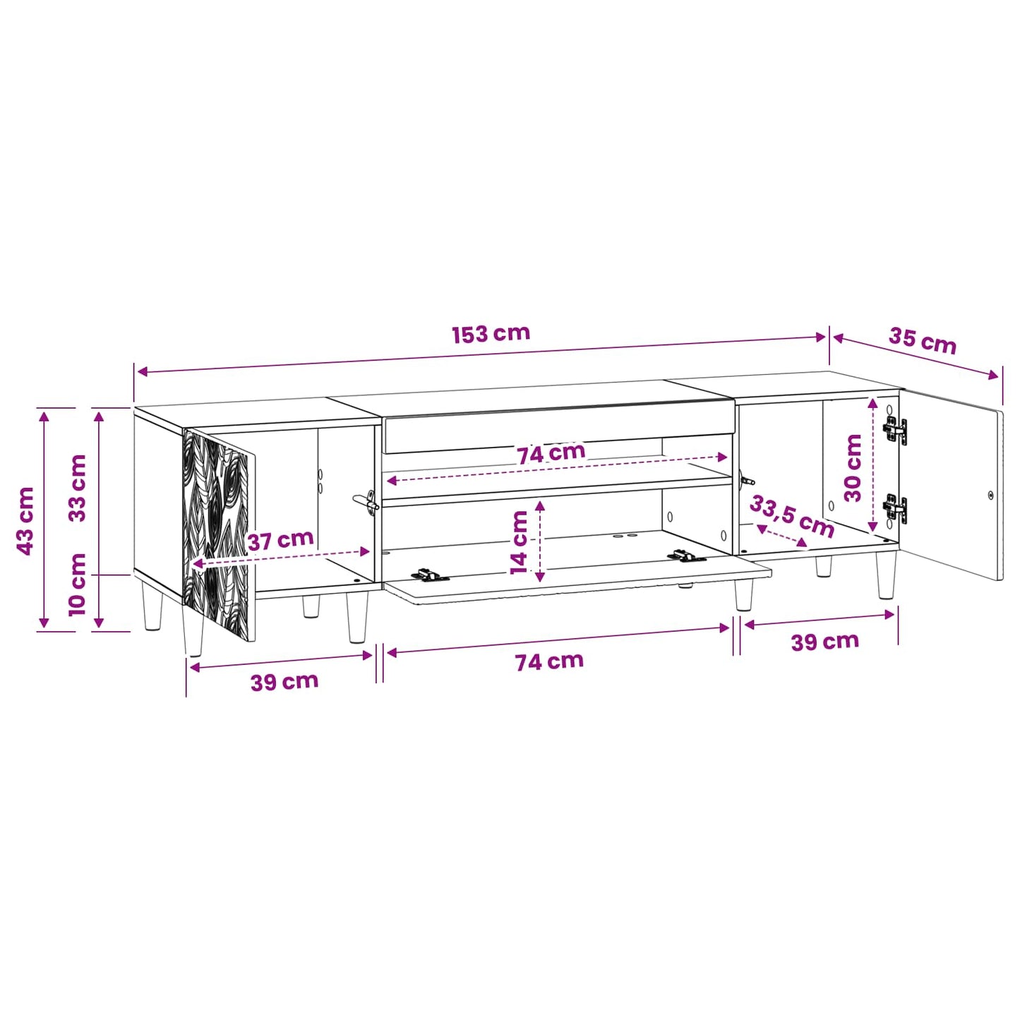 LED TV Cabinet Grey Sonoma Engineered Wood