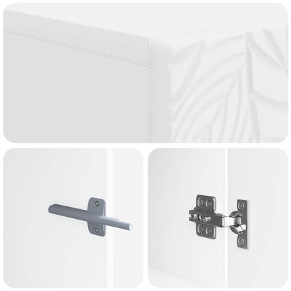Toilet Cabinet DELFT White 66 x 25.5 x 190 cm Engineered Wood