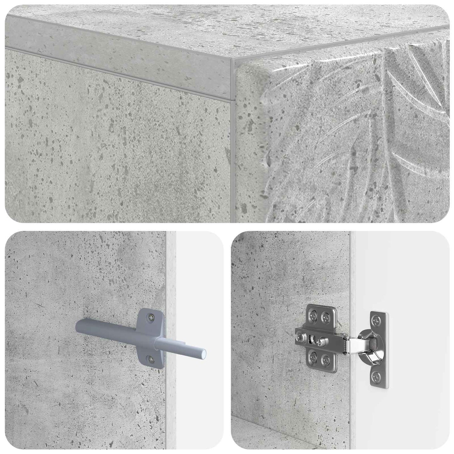 Toilet Cabinet DELFT Concrete Grey 66 x 25.5 x 190 cm