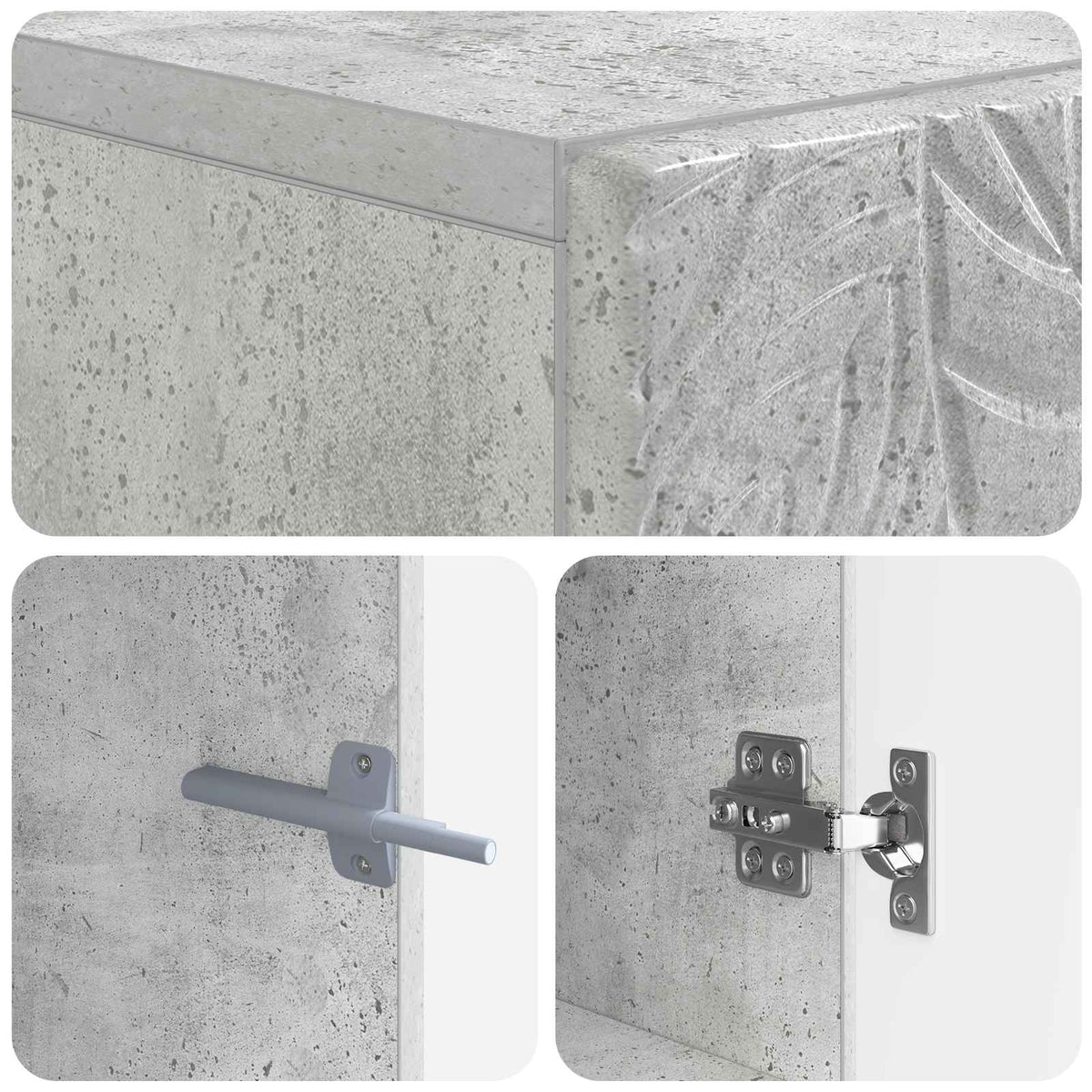Toilet Cabinet DELFT Concrete Grey 66 x 25.5 x 190 cm