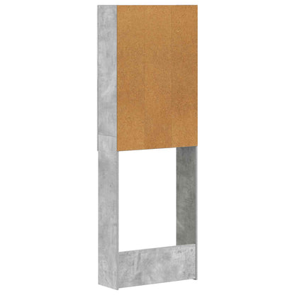 Toilet Cabinet DELFT Concrete Grey 66 x 25.5 x 190 cm