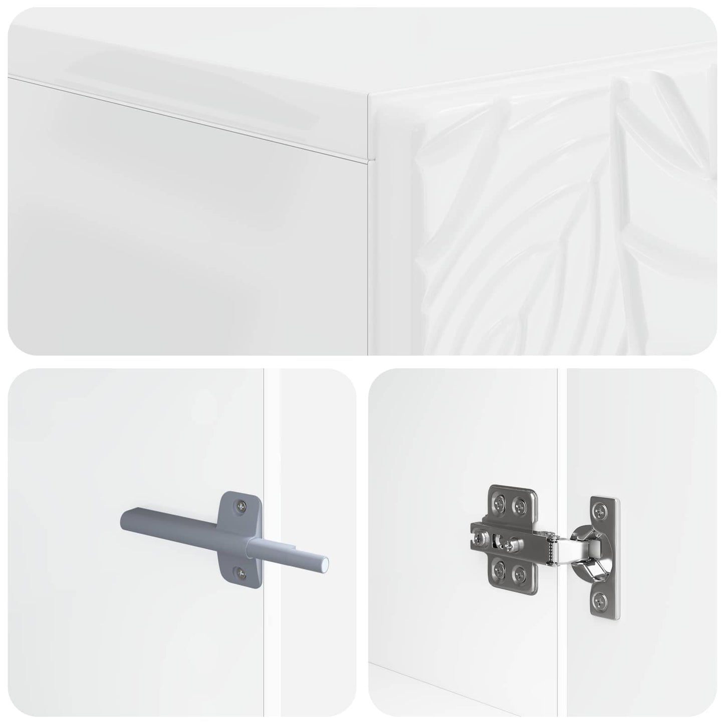 Toilet Cabinet DELFT High Gloss White 66 x 25.5 x 190 cm