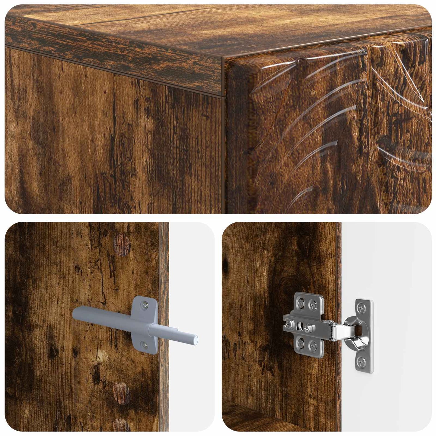 Toilet Cabinet DELFT Smoked Oak 66 x 25.5 x 190 cm
