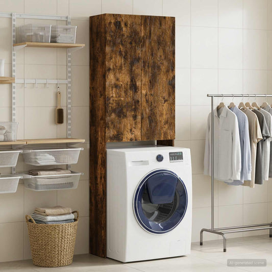 Toilet Cabinet DELFT Smoked Oak 66 x 25.5 x 190 cm