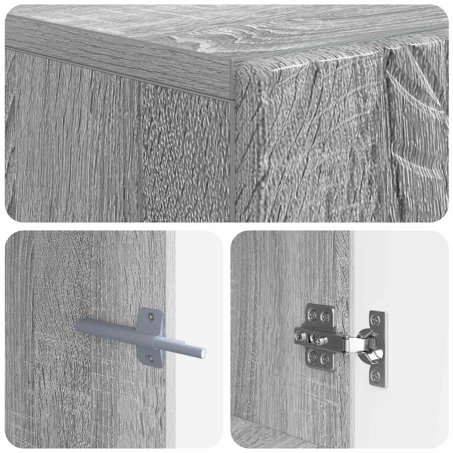 Toilet Cabinet DELFT Grey Sonoma 66 x 25.5 x 190 cm