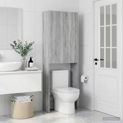 Toilet Cabinet DELFT Grey Sonoma 66 x 25.5 x 190 cm